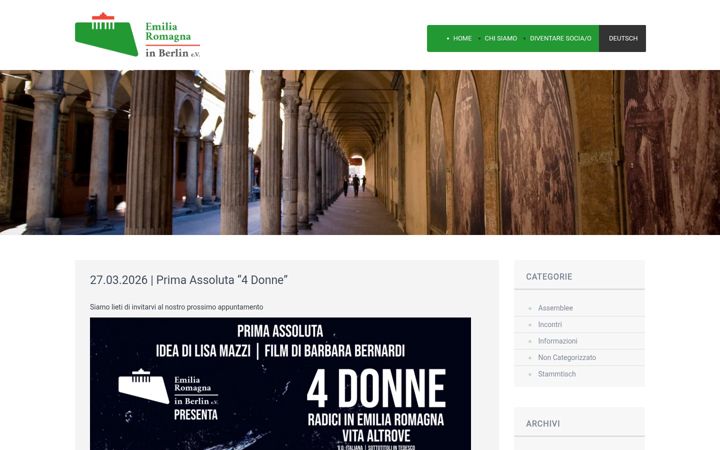 Captura de pantalla de emiliaromagnainberlin.de