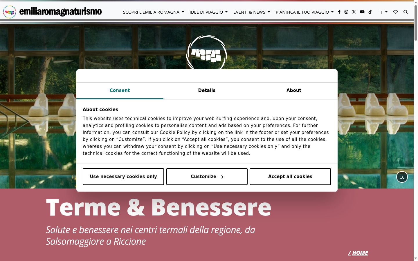 Sutikimo reklamjuostės, rodytos prieš bet kokią sąveiką, ekrano kopija