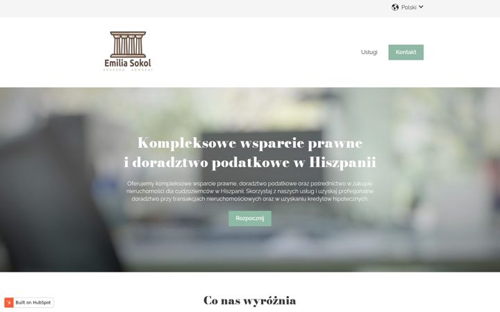 Captura de ecrã de emiliasokol.com