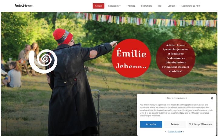 Snímek obrazovky emilie-jehenne.fr