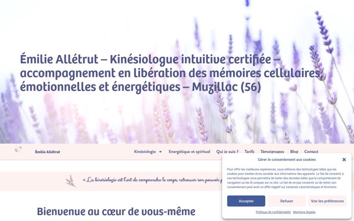 Snímek obrazovky emilie-kinesiologue.fr