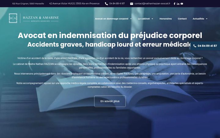 Snímek obrazovky emilieamarine-avocat.fr
