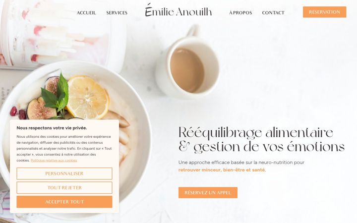 Screenshot of emilieanouilh.fr
