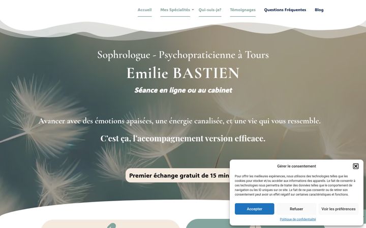 Screenshot of emiliebastien.fr