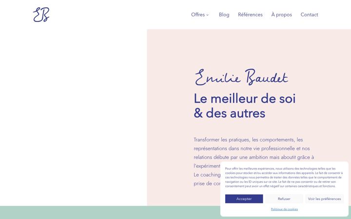 Snímek obrazovky emiliebaudet.fr