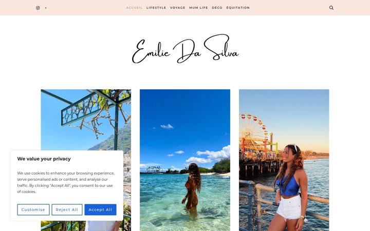 Screenshot of emiliedasilva.fr