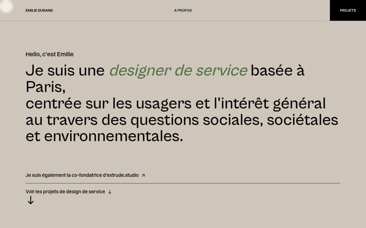 Screenshot of emiliedurand.com