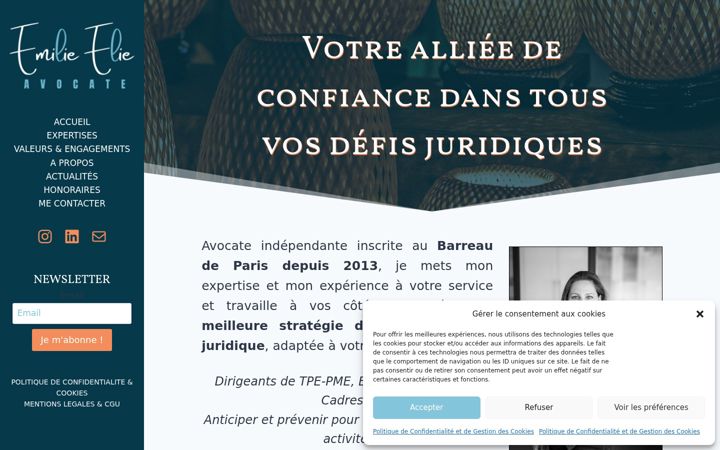 Screenshot of emilieelie-avocat.com