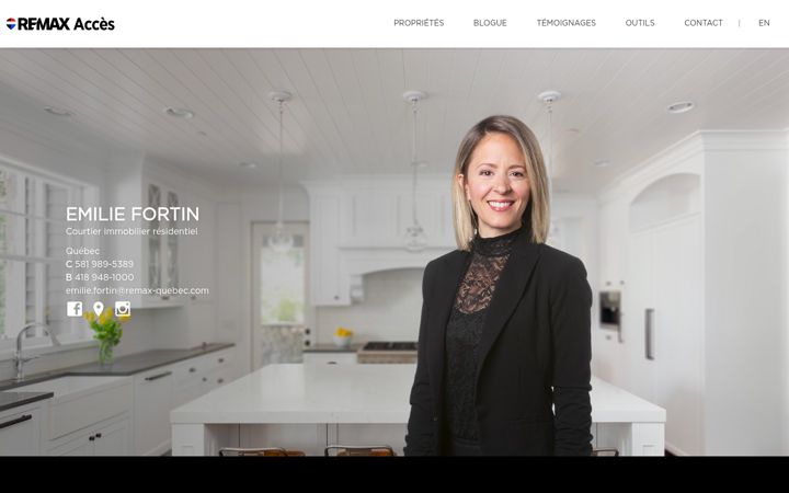 Captura de pantalla de emiliefortin.ca