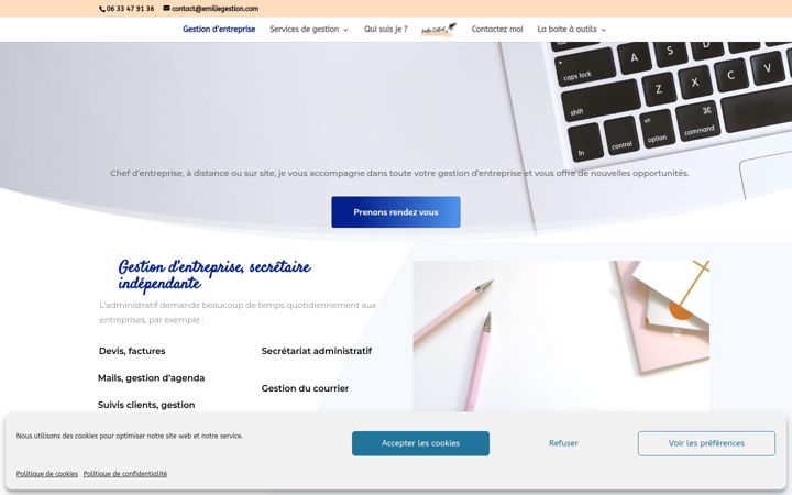 Screenshot of emiliegestion.com