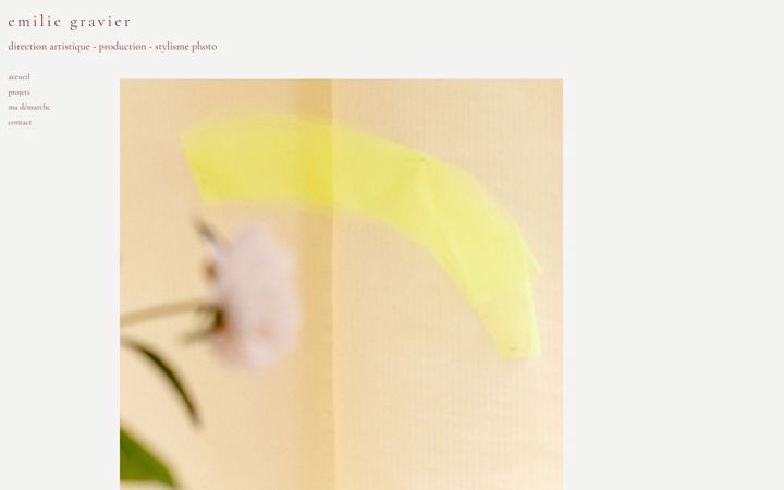 Screenshot of emiliegravier.com