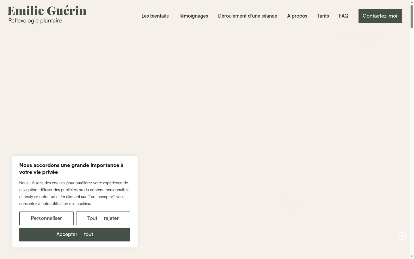 Screenshot tal-banner tal-kunsens muri qabel kwalunkwe interazzjoni