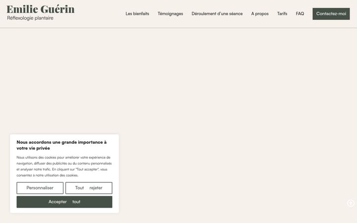 Screenshot of emilieguerin.com