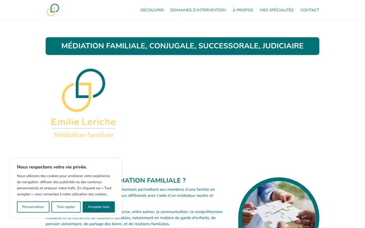 Screenshot of emilieleriche.fr