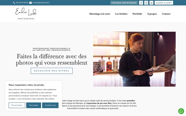 Snímek obrazovky emilielurde.fr