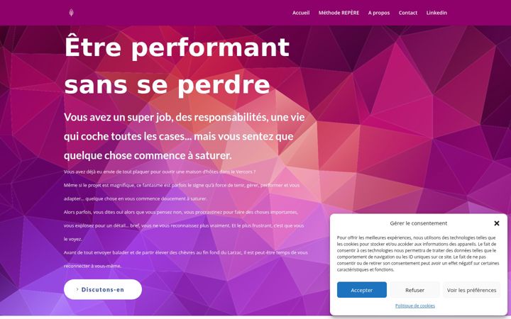 Screenshot of emiliemenoury.com