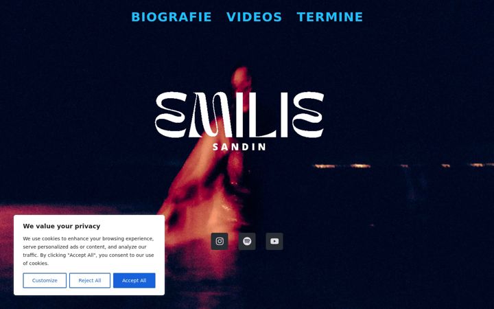 Screenshot of emiliesandin.de