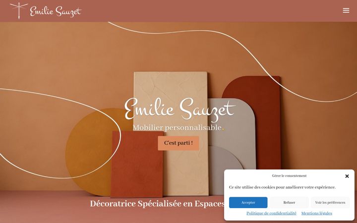 Screenshot of emiliesauzet.com