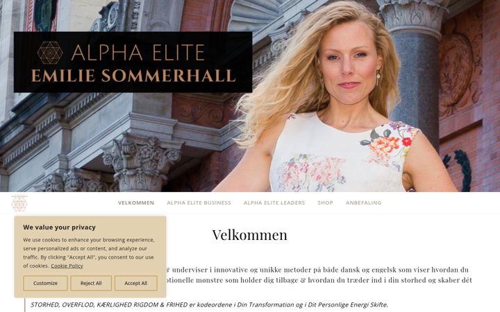 Screenshot di emiliesommerhall.dk