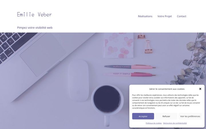 Screenshot of emilieveber.fr