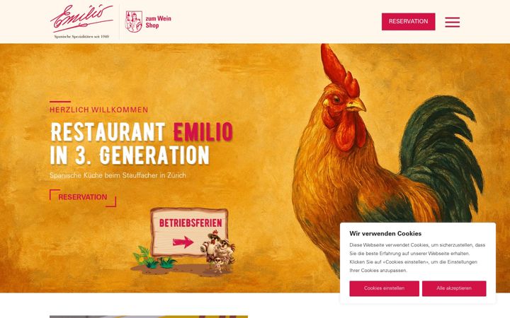 Skärmbild av emilio-restaurant.ch
