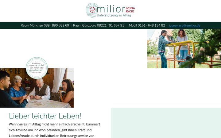 Screenshot of emilior.de