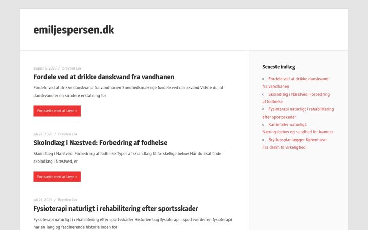 Screenshot di emiljespersen.dk
