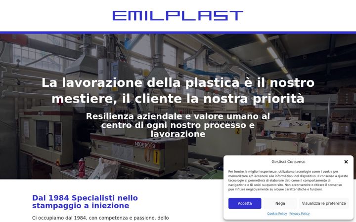 Skærmbillede af emilplast.it