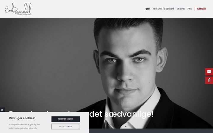 Screenshot di emilrosendahl.dk