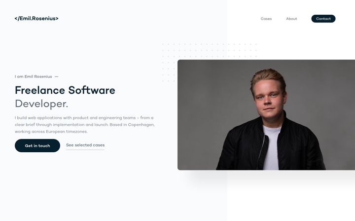 Screenshot of emilrosenius.com