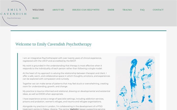 Screenshot of emilycavendish.co.uk