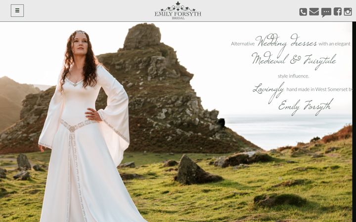 Screenshot of emilyforsythbridal.com