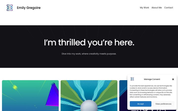 Screenshot of emilygregoire.com
