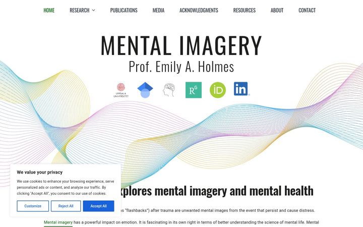 Screenshot of emilyholmes.net