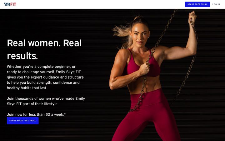 Screenshot of emilyskyefit.com