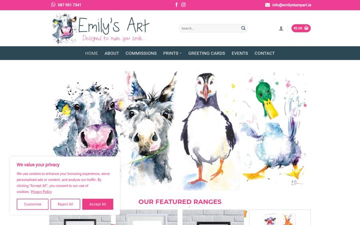 Screenshot of emilystampart.ie