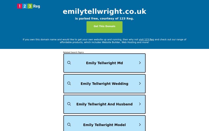 Screenshot of emilytellwright.co.uk