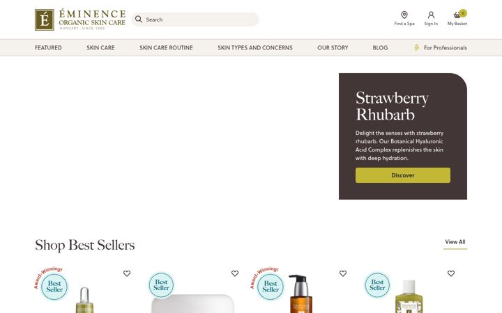 Screenshot of eminenceorganics.com