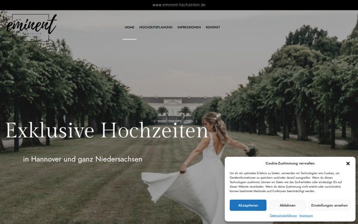 Screenshot ta' eminent-hochzeiten.de
