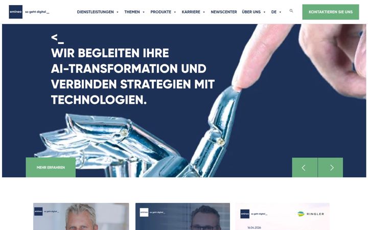 Skärmbild av emineo.ch