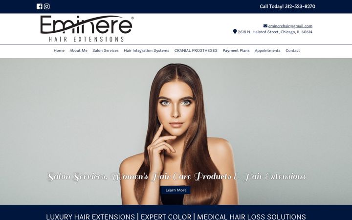 Screenshot of eminerehair.com