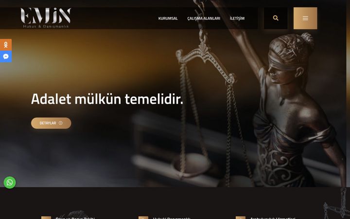 Екранна снимка на eminhukuk.com.tr