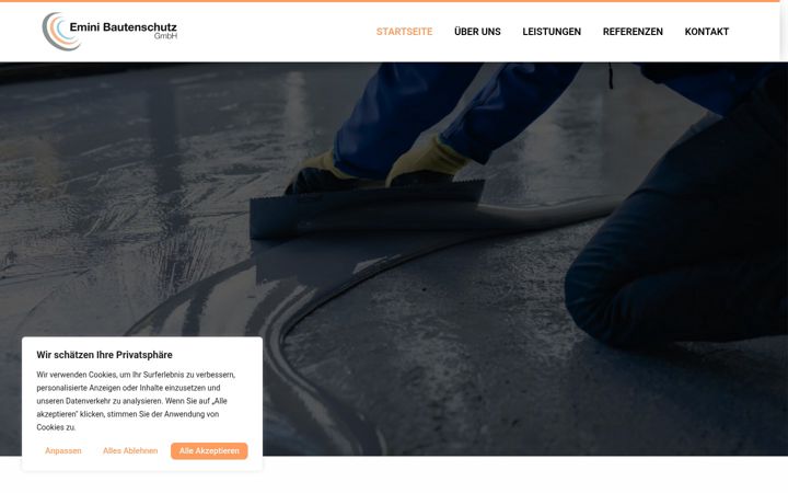 Screenshot of emini-bautenschutz.com