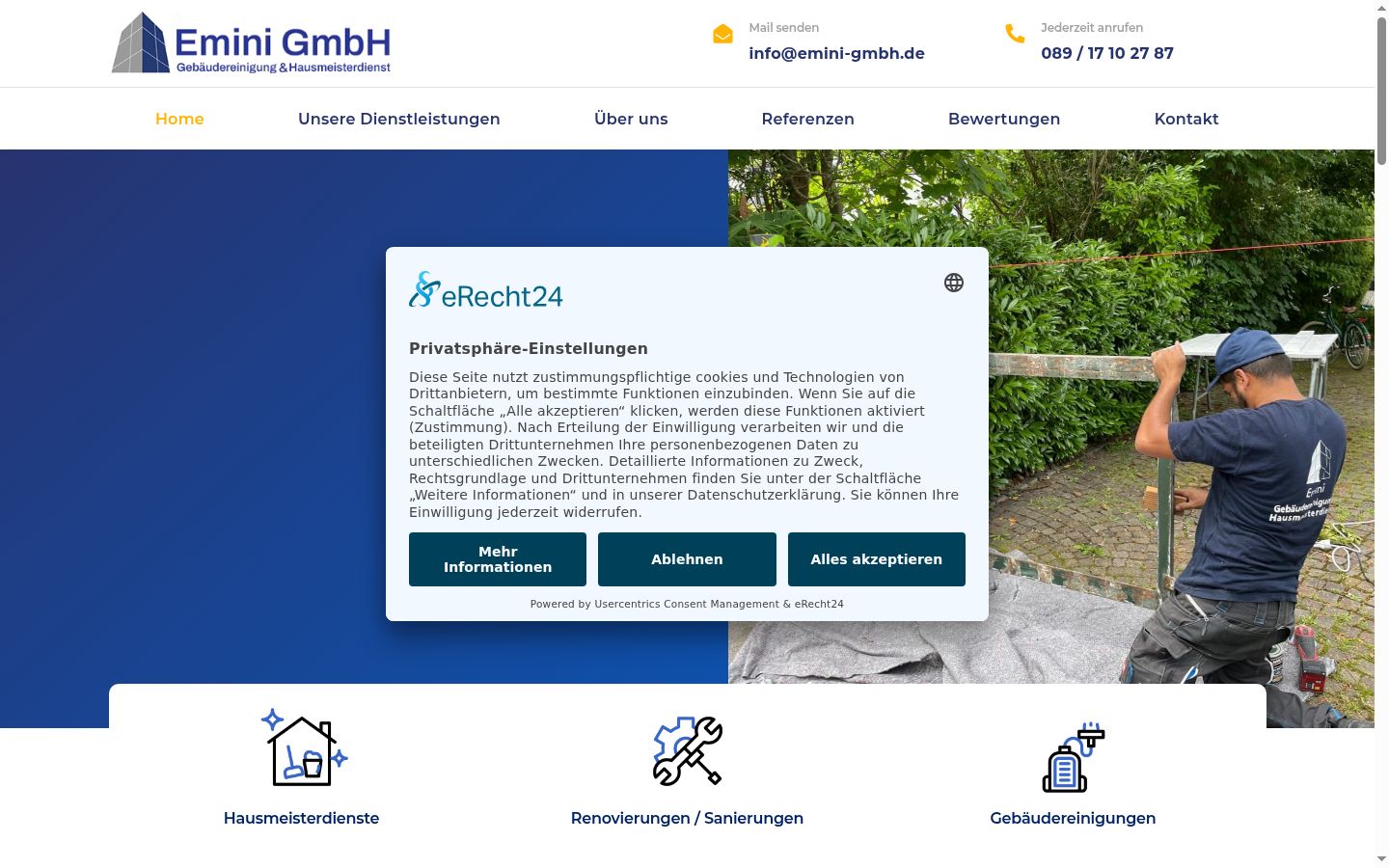 Screenshot tal-banner tal-kunsens muri qabel kwalunkwe interazzjoni
