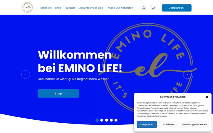 Screenshot ta' emino-life.de