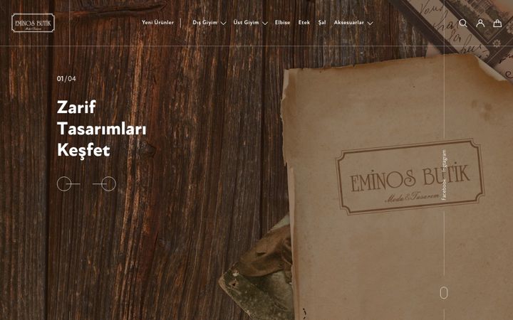 Screenshot of eminosbutik.com