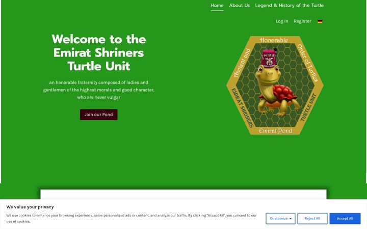 Skjermbilde av emirat-turtles.org