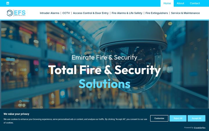 Screenshot of emiratefireandsecurity.co.uk