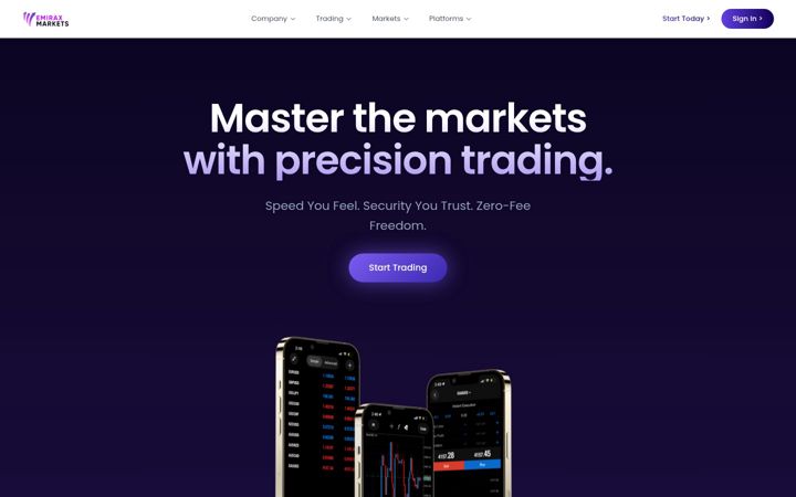 Screenshot of emiraxmarkets.com