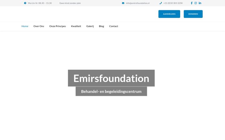 Screenshot von emirsfoundation.nl